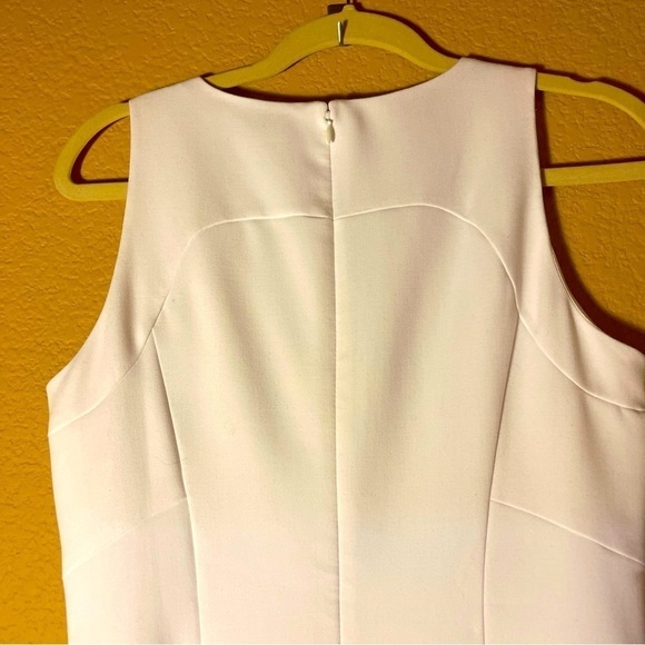 WHBM Iconic Sleeveless White A-Line Dress and Belt Size 6 - Picture 4 of 16